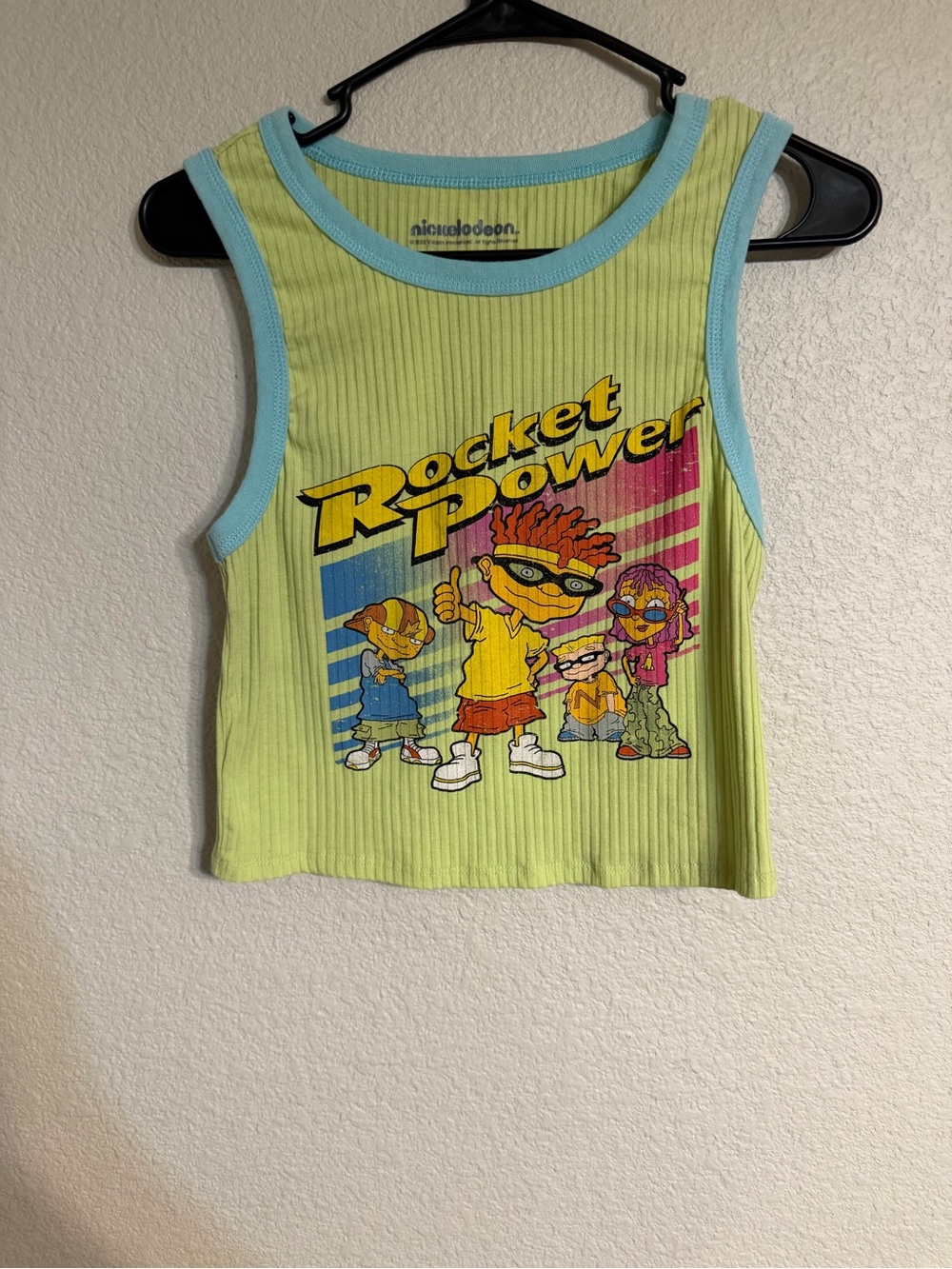 Nickelodeon Rocket Power Lime Tank with Light Blue Trim